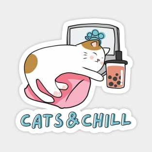 Cats and Chill Magnet