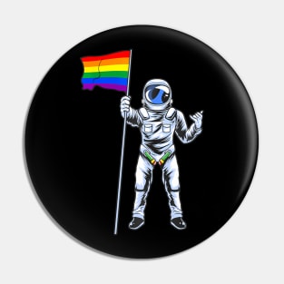 Gay Pride Astronaut Rights Equality Pin
