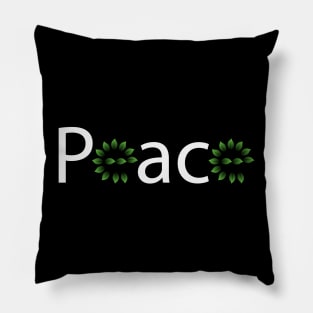 Peace artistic text design Pillow