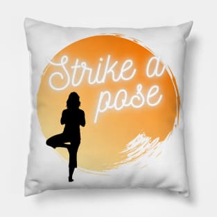 Yoga Pose in the Sunlight Pillow