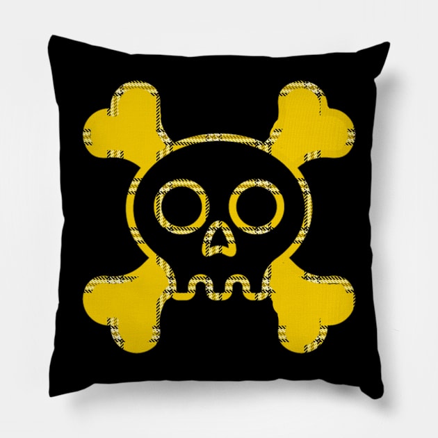 Clueless Skull Pillow by Digital GraphX