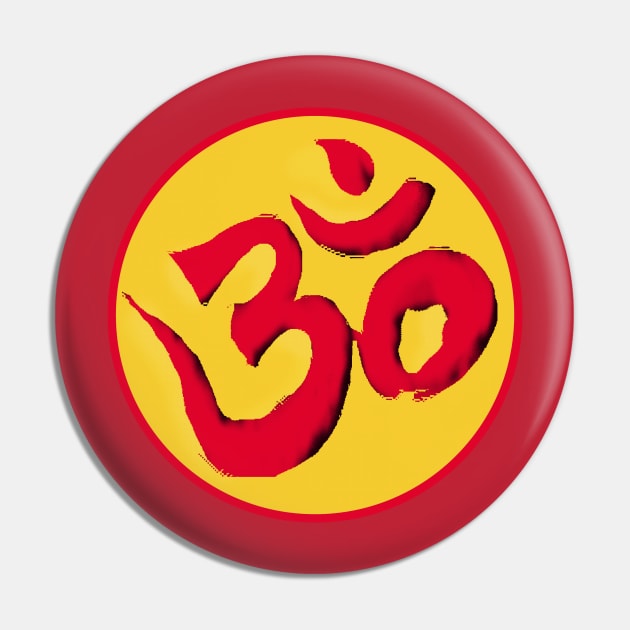 Spiritual Awakening Yoga Meditation Om Aum Symbol Pin by PlanetMonkey