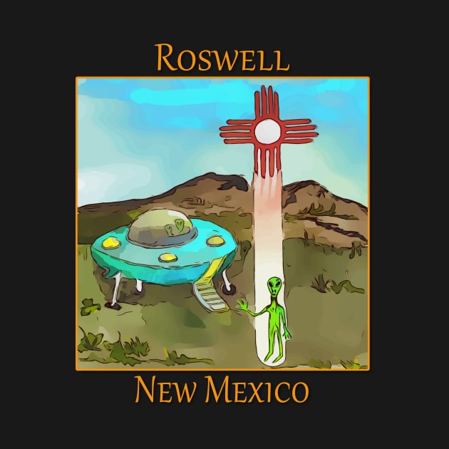 Aliens in Roswell New Mexico by WelshDesigns