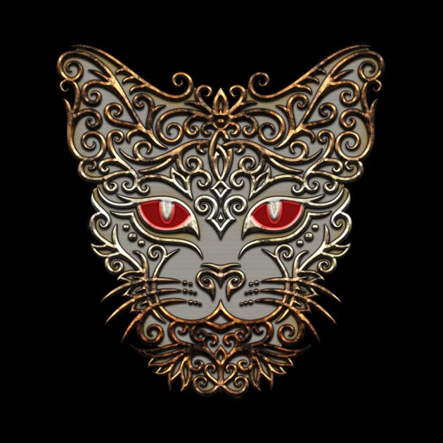 Decorative cat head by Nicky2342