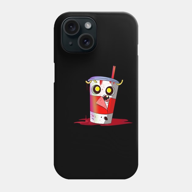 Cute Food Zombie Drink Phone Case by Trendy Black Sheep