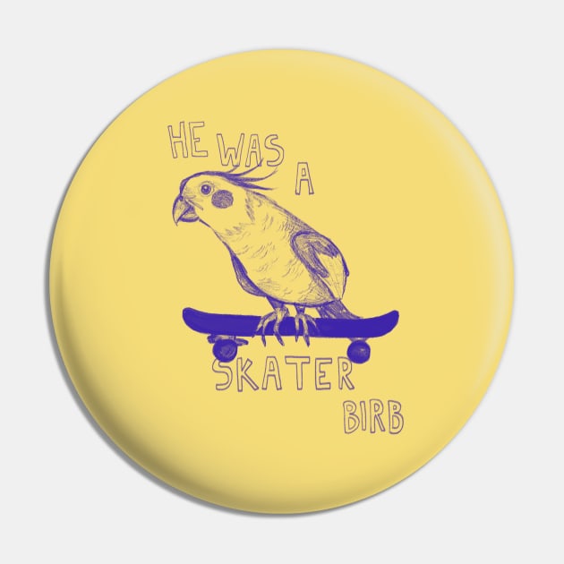 Skater Birb Pin by Brie