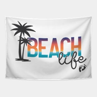 Beach Life Sunset Gradient Tapestry