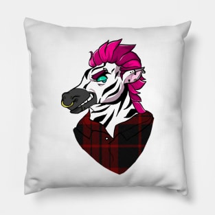 Punk Zebra Pillow