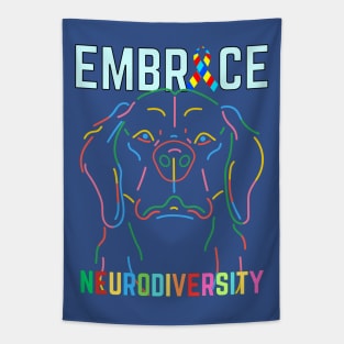 EMBRACE NEURODIVERSITY DOG LOVER Tapestry