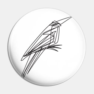 Crow continuous line trendy illustration Pin