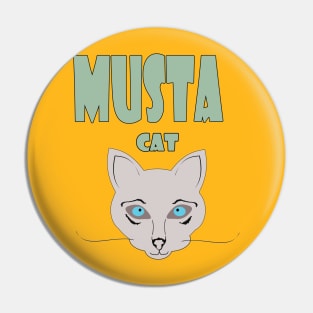 Musta cat mustache Pin