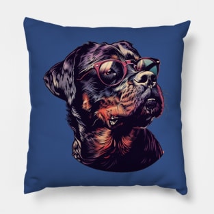 Top Dog with Specs: Regal Style for the Loyal Leader! Pillow