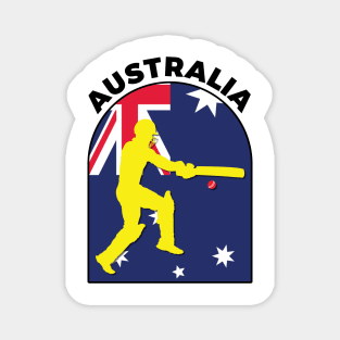 Australia Cricket Batsman Australia Flag Magnet