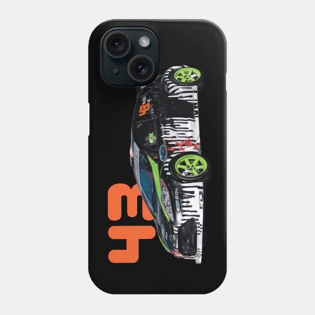 Gymkhana Three Ford Fiesta Rally Cross Car 43 block 43ver Phone Case by cowtown_cowboy