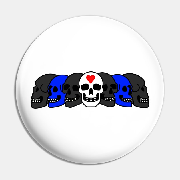 Pride Skulls Leather Pin by FilthyAnimals