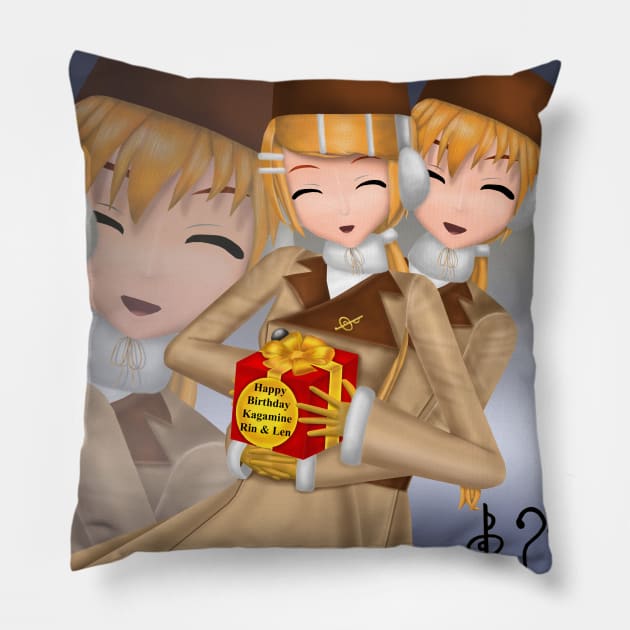 Kagamine Rin Len 10th Anniversary! Pillow by gagimas