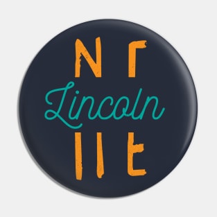 Lincoln Nebraska City Typography Pin