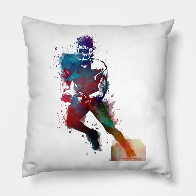 American football player #football #sport Pillow by JBJart