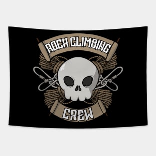 Rock climbing crew Jolly Roger pirate flag Tapestry