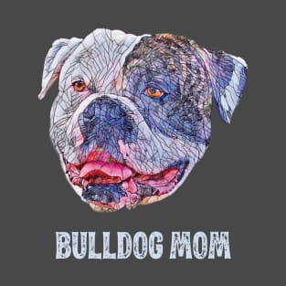 Bulldog Mom - American Bulldog Mom Design T-Shirt