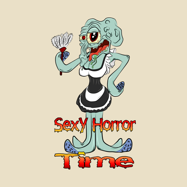 Sexy Horror Time Squidward French Maid by Adriaan