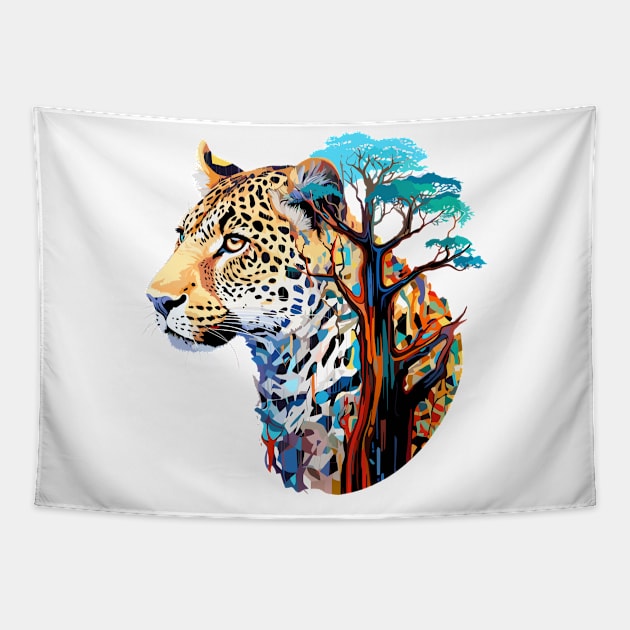 Panther Beast Animal World Predator Wild Nature Wilderness Tapestry by Cubebox