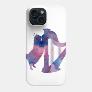 Cat and harp Phone Case