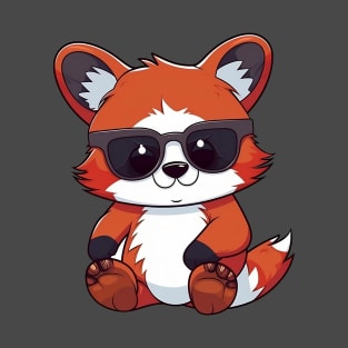 Red Panda wearing sunglasses T-Shirt