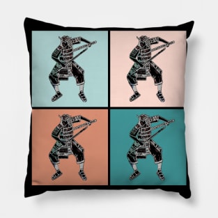 Japanese Retro Samurai Vintage Pop Art 468 Pillow