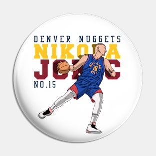 Nikola Jokic Graphic Art Pin