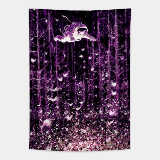 Flying astronaut (Purple) Tapestry