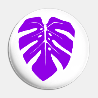 Purple Monstera Leaf Pin