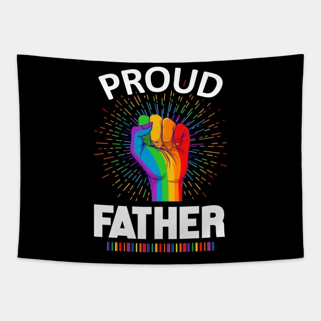 Proud Father Gay Lgbt Tapestry by adrinalanmaji