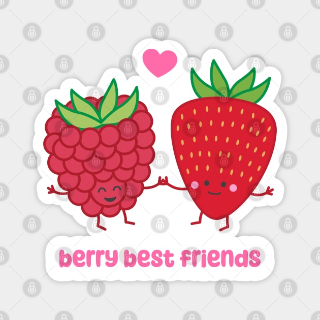 Berry Best Friends | by queenie's cards Magnet by queenie's cards