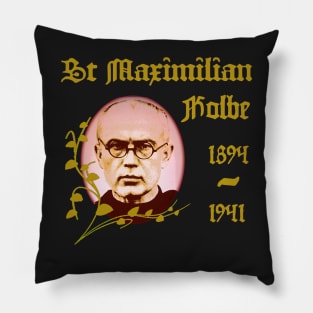 St Maximilian Kolbe Catholic Saint Pillow