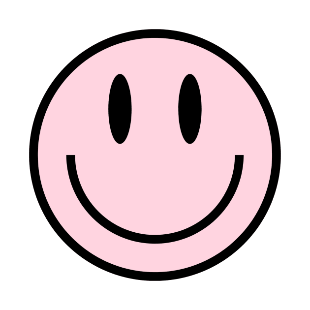 Pink Smiley Face by emilykroll