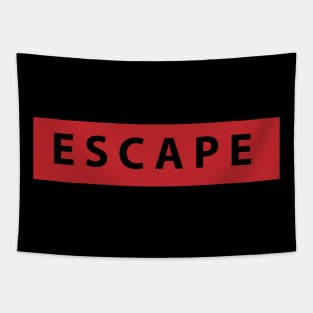 escape title with red strip Tapestry