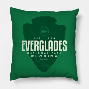 Everglades National Park - Green Alligator Arrowhead Pillow