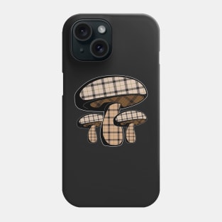 Cute Plaid Cottagecore Mushroom Vintage Phone Case