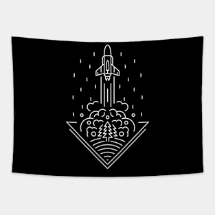 Smoky Rocket (White) Tapestry