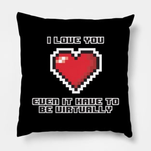 Virtual Valentine Tshirt Pillow