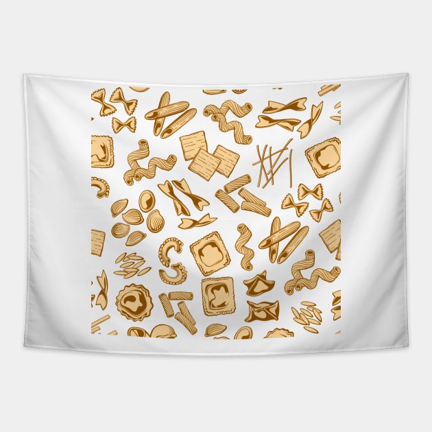 Pasta Pattern Pasta Lover Pasta Patterns Tapestry by olivetees