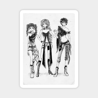 Drawing of Three Girls 2007 Magnet