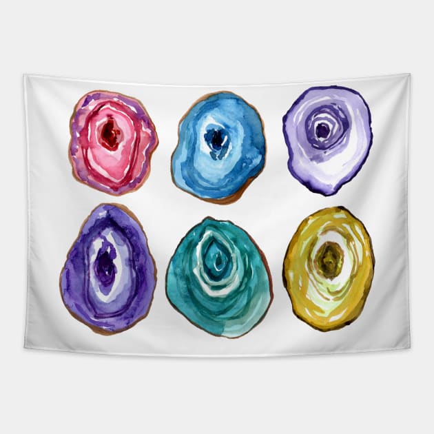 Agate slices Tapestry by KaylaPhan