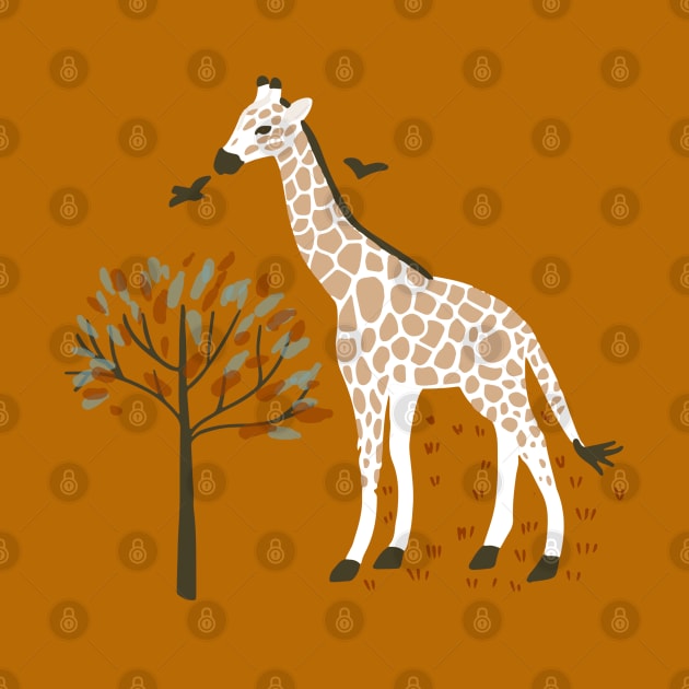 giraffe by Petit Faon Prints