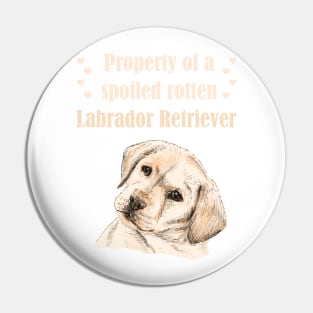 Property of a spoiled rotten Labrador Retriever! For Lab dog lovers! Pin