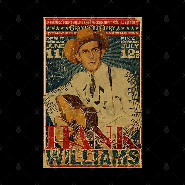 Vintage Poster Hank Williams by Sentra Coffee