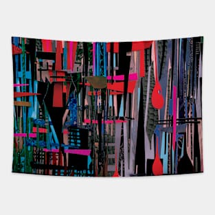 Stripes- Abstract Texture Collage Tapestry