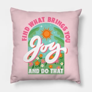 Find What Brings You Joy And Do That Pillow