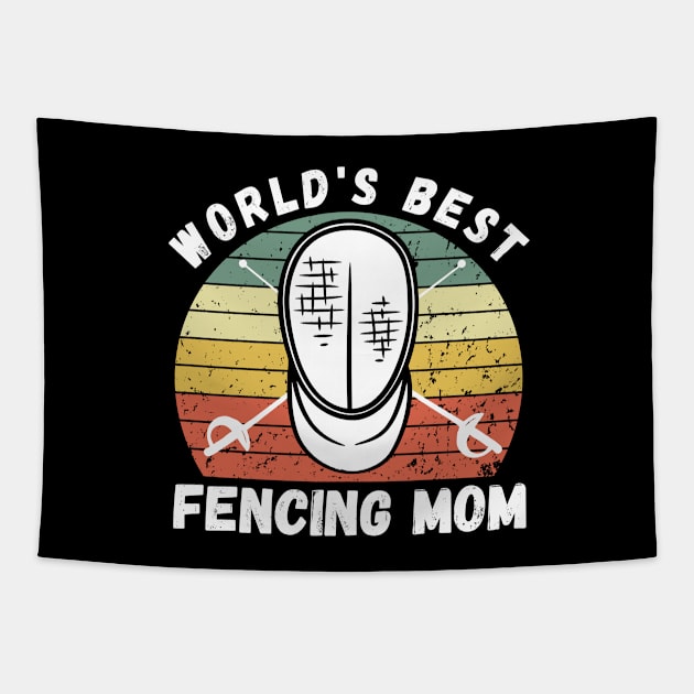 Fencing Mom Tapestry by footballomatic